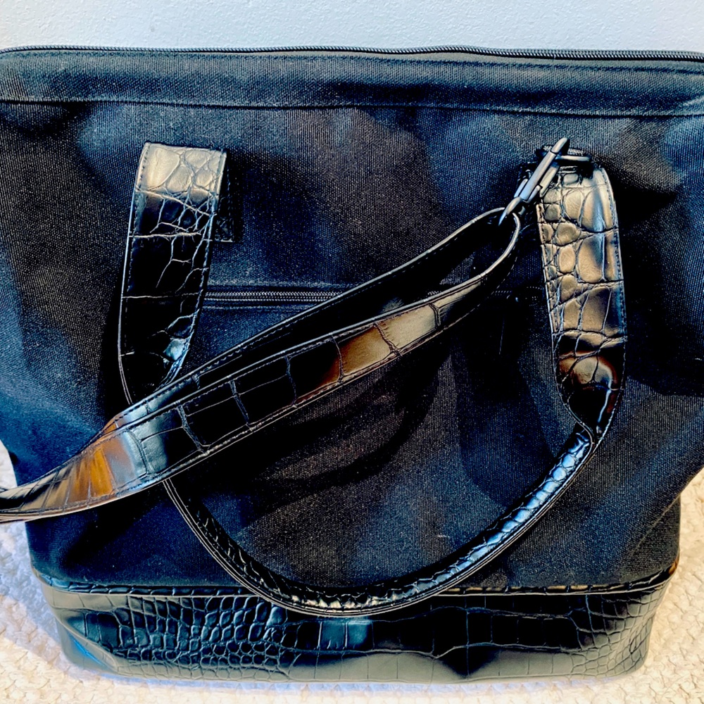 Mini Weekend Bag | Black Croc | BEIS Brand